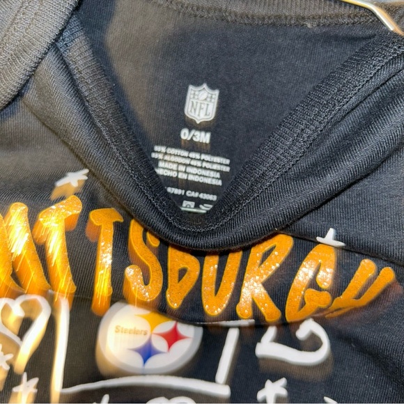 Girls nfl Pittsburgh steelers 1 piece shirt 3 months infant baby kids - Picture 3 of 3